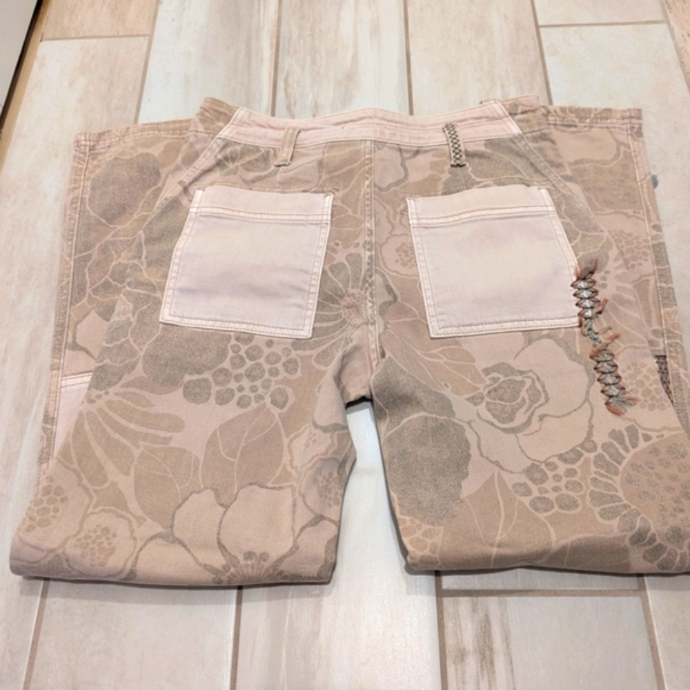 Anthropologie Pilcro Wanderer Jeans Pants Floral Patterned Embroidered 27 Nwot - Picture 11 of 14